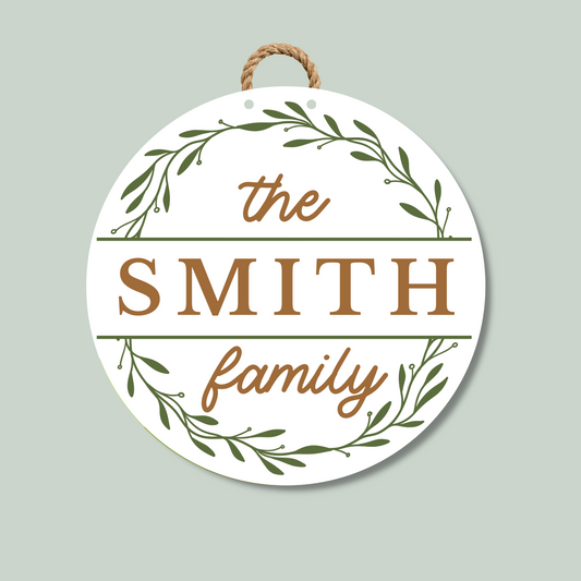 Family Wreath Door Hanger