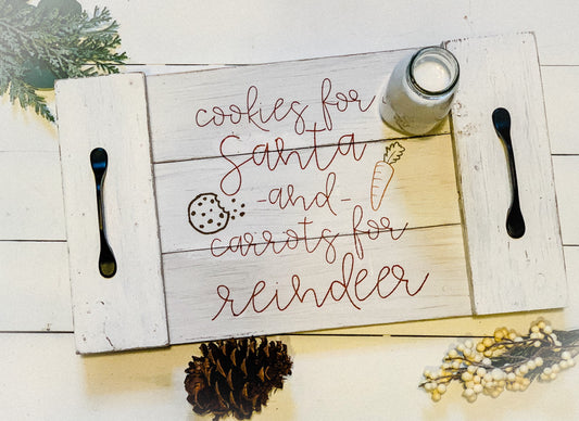 Cookies and Milk for Santa Tray