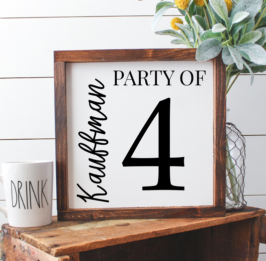 Family Number Sign