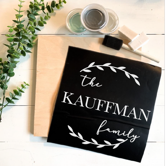 Diy Kit-Family Name Wreath