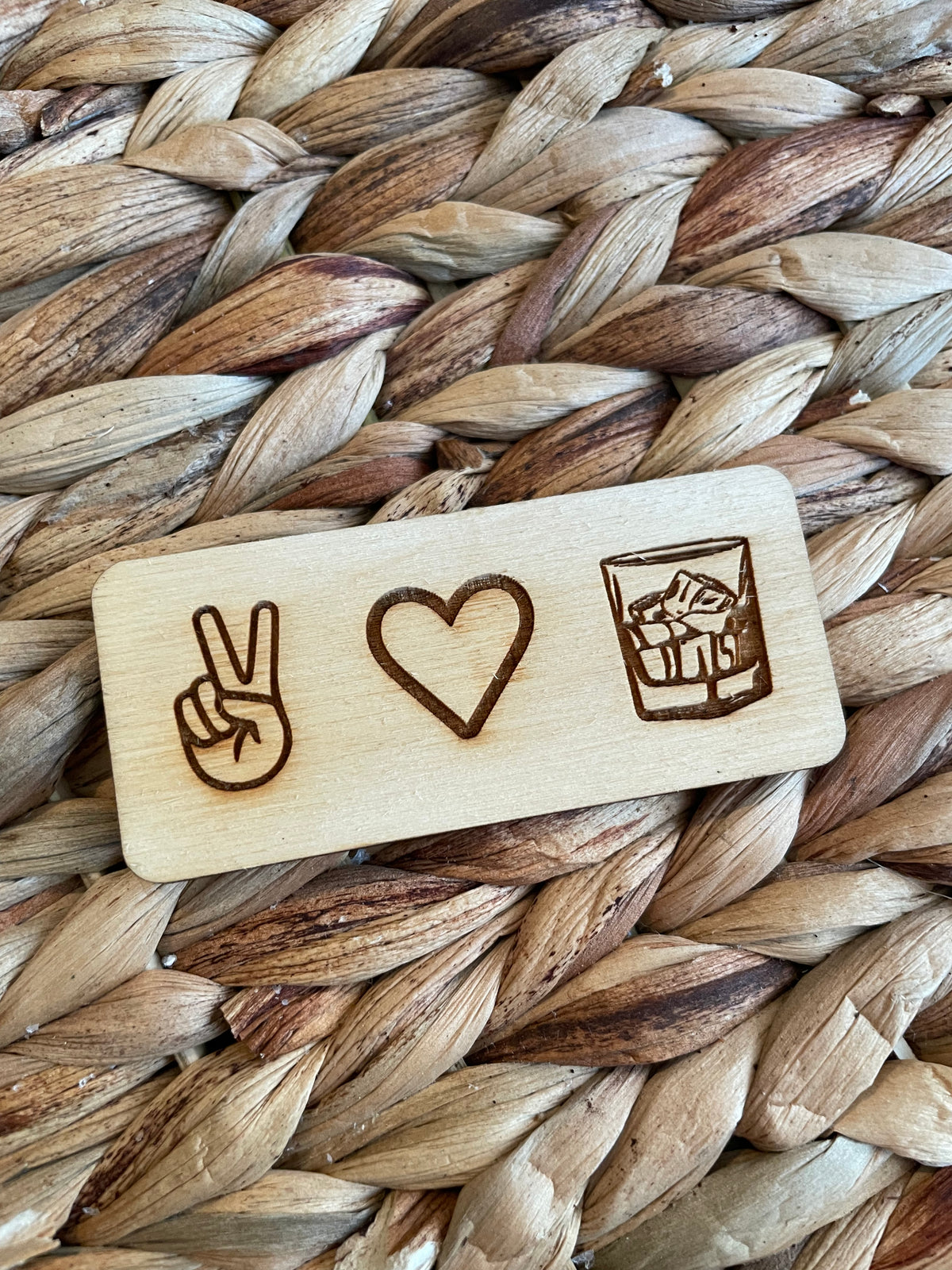 Peace Love Bourbon Magnet