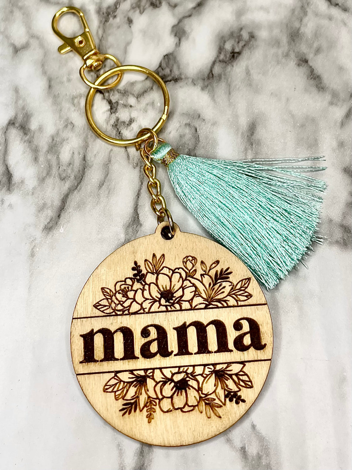 Floral Circle Keychain