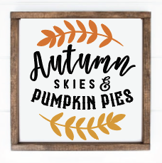 Autumn skies and pumpkin pies
