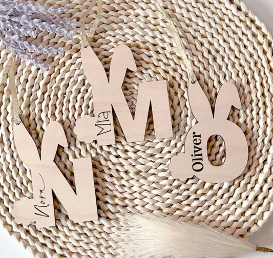 Initial Easter Basket Tags