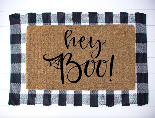 Hey Boo Welcome Mat