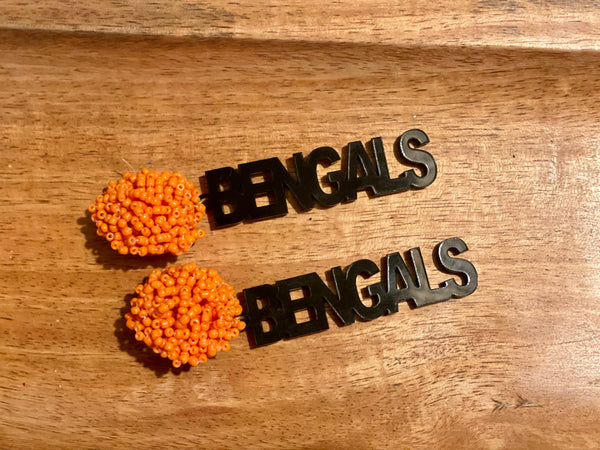 Bengals Beaded Dangle Earring