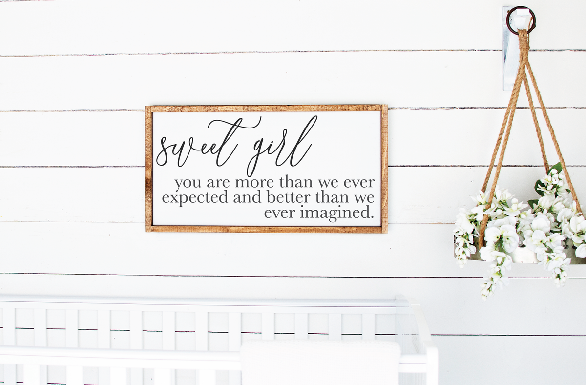 Sweet Girl Nursery Sign